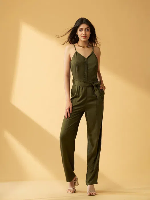 ANNA - Buy Stylish Jumpsuit with a Hand Braided Neckline - B77 Life